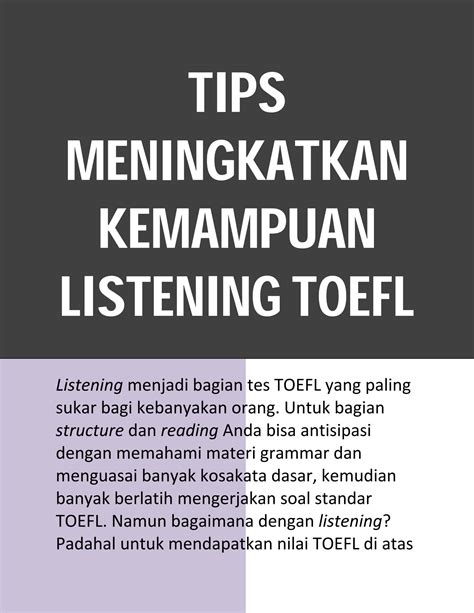 cara meningkatkan kemampuan listening